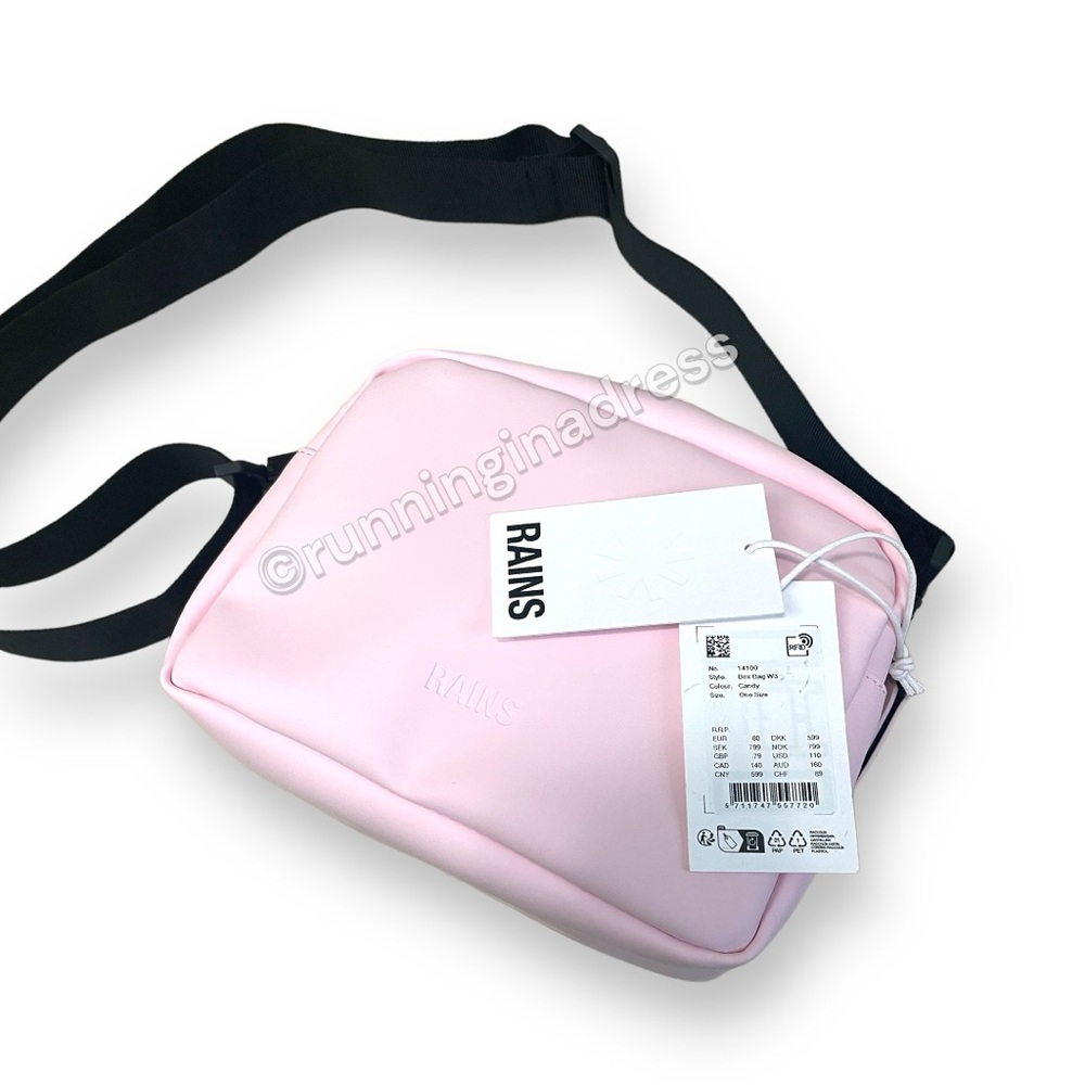 NWT Rains Box Bag In Color Candy Pink Crossbody W3 - Picture 11 of 16
